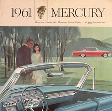 1961 Mercury Vintage Brochure Meteor 600 800 Monterey Station Wagon LARGE COLOR