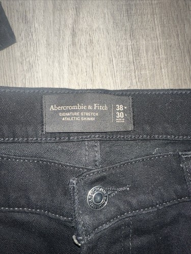 Pantalones de mezclilla negros ajustados 38x30 Abercrombrie & Fitch - Imagen 3 de 7