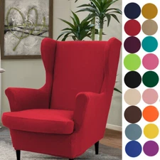 Stretch Wing Chair Covers Slipcover Armchair Wingback Sofa Protector Removable