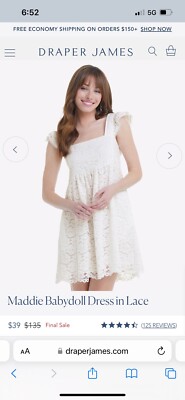 Draper James Maddie Babydoll Dress Magnolia White