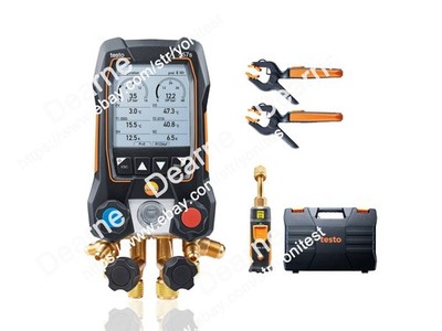 Testo 557s Smart Digital Manifold Kit With Wireless Vacuum Clamp Probe
