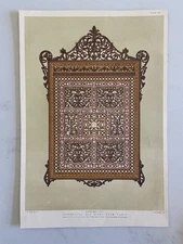 Antique Victorian Print – Ornamental Gun Stand from Tunis (1852) 
