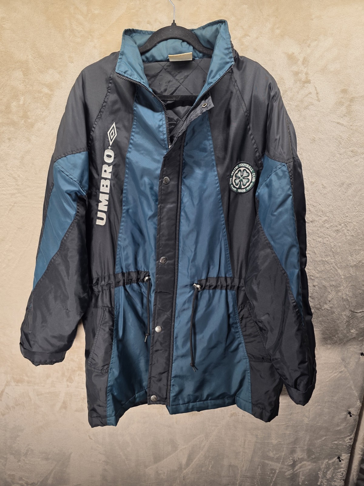 Chaqueta de Banco Glasgow Celtic Auténtica Vintage Umbro Grande Años 90