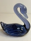 Fenton Dark Purple Glass Swan Stamped