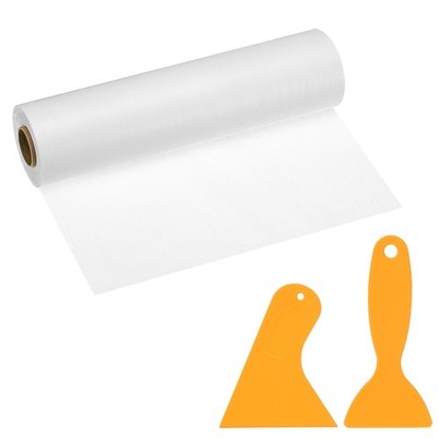 Wood Grain Repair Tape, 8'' x 33' with Scraper for Furniture, White Wood Grain