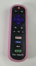 Mando a distancia original OEM TCL Roku TV con cubierta trasera rosa Netflix Hulu + RC280