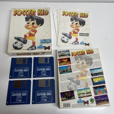 Vintage Amiga BIG BOX Spiel - Soccer Kid CIB - komplett mit Handbuch