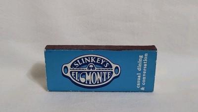 Vintage Slinkey's El Monte Restaurant Matchbox Sausalito CA Advertising Matches