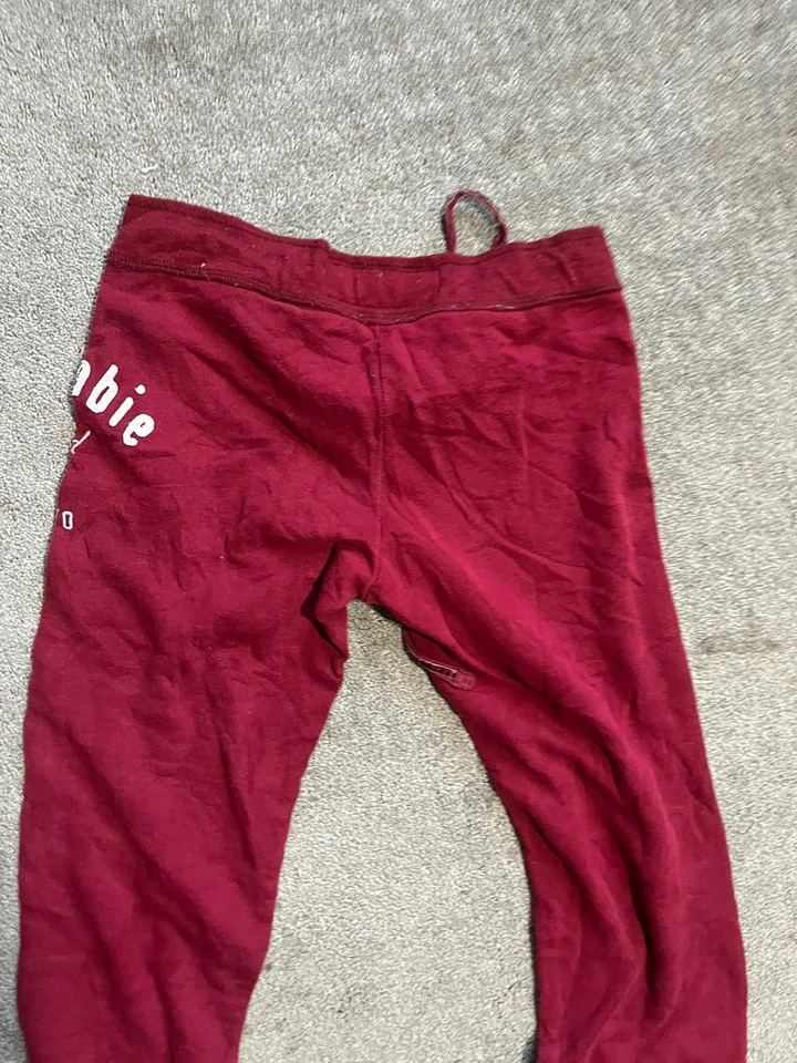Pantalones deportivos de pierna recta rojos con logotipo de abercrombie para niños talla grande Foto 4 de 4