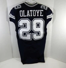 2015 Dallas Cowboys Deji Olatoye #29 Game Issued Navy Jersey 40 DP16994