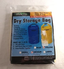 Dry bag storage roll down 11.5x19" Durable RF Welded w/snap buckle yellow NEW