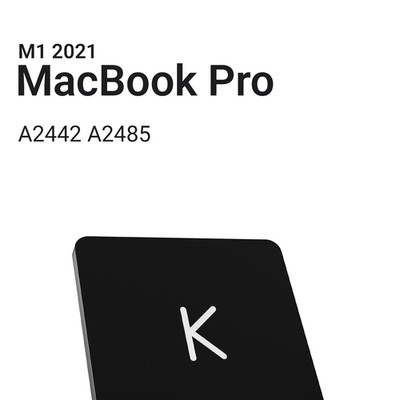 Taste für MacBook Pro 2021 M1 Pro Max A2442 A2485 DE-Layout QWERTZ Scharnier