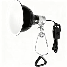 Reptile Dome Lamp with 5.5" Aluminum Reflector - Clamp Mount (No Bulb Included)