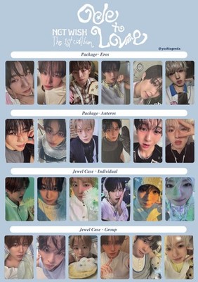 Nct Wish Photo Card 2026 Ode to Love Album PHOTOCARD ONLY PC POCA
