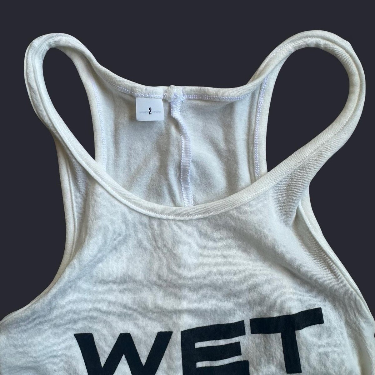 ラス1 新品 2 YZY MOWALOLA WET TANK Yeezy X Mowalola WET Tank Top White Size 2 Medium NEW Yzy Kayne
