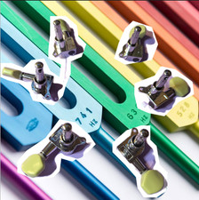 Awesome Retro Green Plastic Tipped Electric Guitar Tuners - Machineheads - Pegs