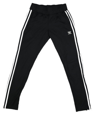 Adidas Pants Womens Small Black White Trefoil Three Stripes Athletic Europa TP