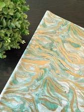 MARBLEIZED MINT Design Print Tissue Paper Sheets Choose Size & Package Amount