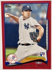 2014 Topps Masahiro Tanaka Red Border Rookie Card RC New York Yankees. rookie card picture