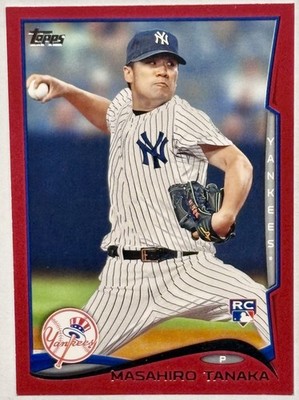 2014 Topps Masahiro Tanaka Red Border Rookie Card RC New York Yankees