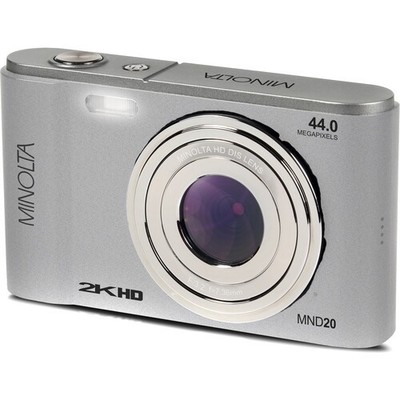 Minolta MND20 44MP Compact Digital Camera 2.7K Video 16x Zoom Silver