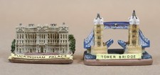 VTG London England Buckingham Palace Tower Bridge Resin Mini Landmark Collectibl