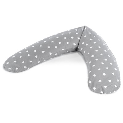 Theraline Das Komfort Stillkissen 180 cm inkl. Bezug Big Stars grau NEU