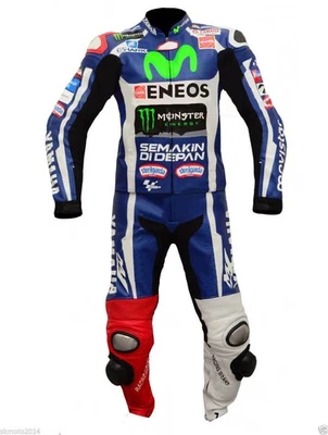 Combinaison cuir homme Yamaha moto tenue sportive armure protection CE renforcée - Photo 1/3