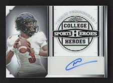 Malik Cunningham 2024 Leaf Metal Sports Heroes Prismatic White #/3 Auto #CH-MC1