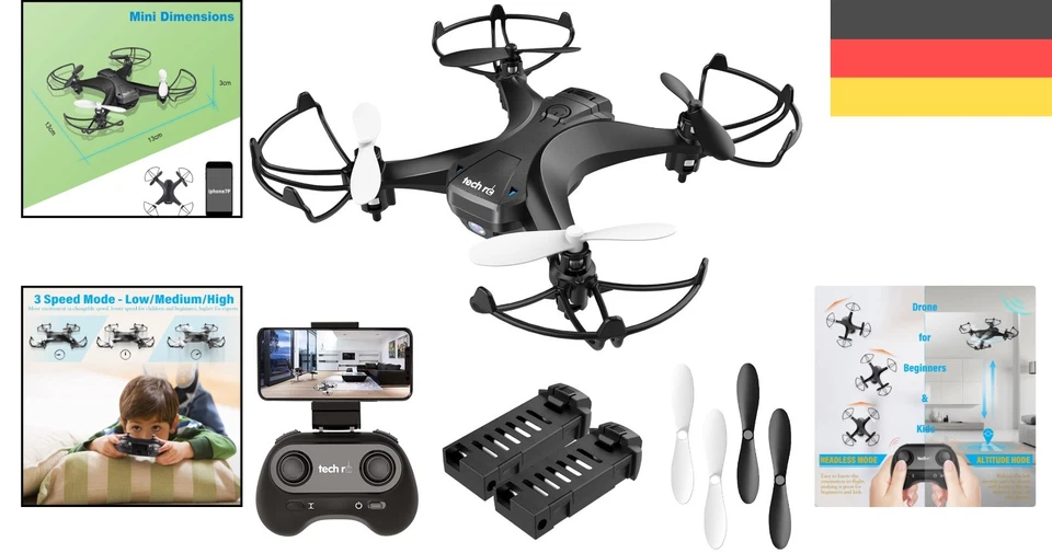 FPV RC Drohne mit 2 Akkus für 20 Min Flugzeit – Spaß für die ganze Familie - Bild 2 von 4