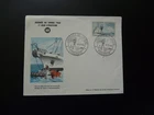 stamp day ship boat cable telecommunications FDC France 1960