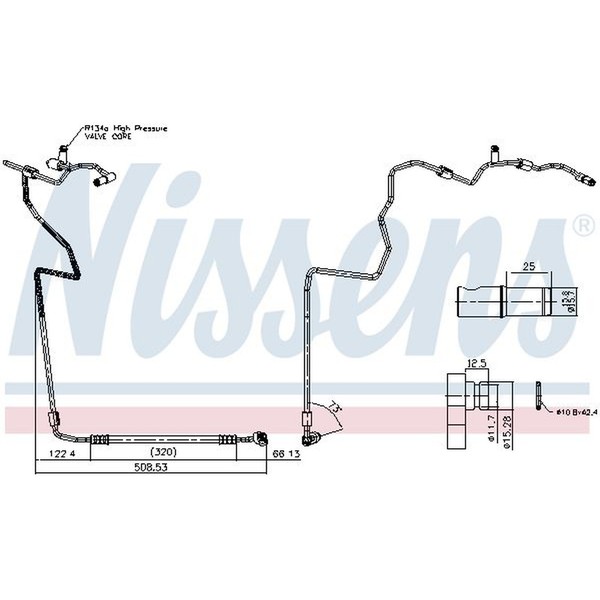 Nissens 847175 Hochdruckleitung, Klimaanlage-image