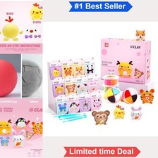 Air Dry Clay Kit for Kids 12 Animals Modeling Clay Non-Toxic Craft Gift with