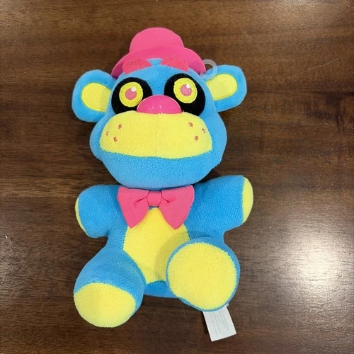Five Nights At Freddy's Blacklight Neon Freddy Fazbear Plush FNAF Funko Toy 8”
