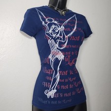 vintage y2k disney tinkerbell baby tee jrs sz l scene emo kidcore myspace
