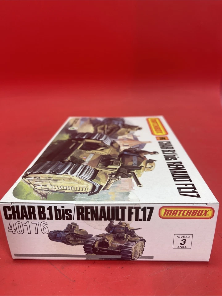 Vintage Matchbox (1986) CHAR B.1 bis/RENAULT FT.17 Escala 1:76 Modelo Kit Foto 3 de 4