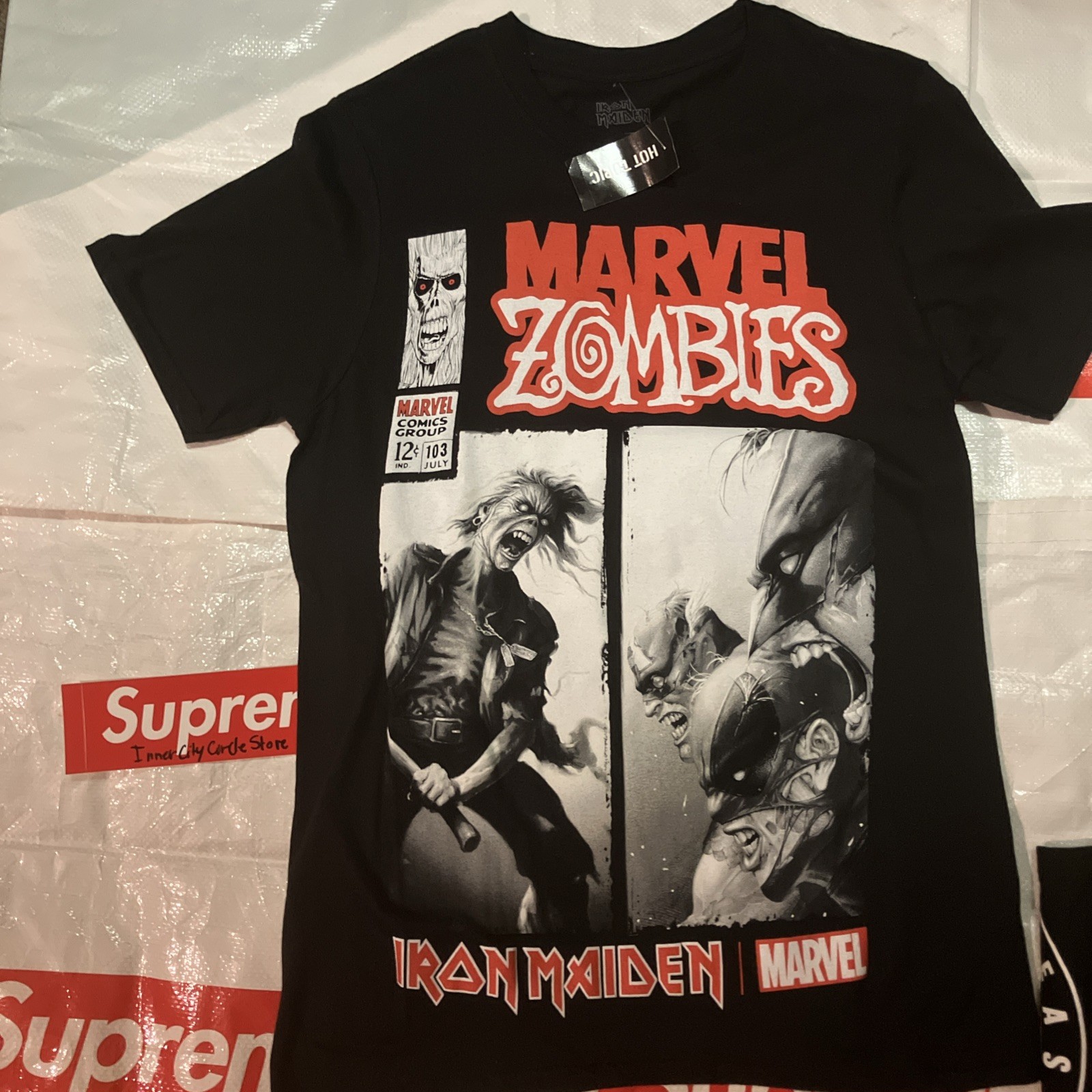 Camiseta pequeña Iron Maiden x Marvel