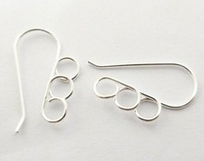 48 PCS 24X14MM EARRING FINDING STERLING SILVER PLATED 1020 SHW-728