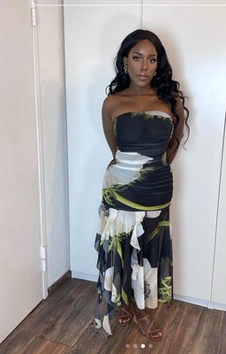 zara floral mesh dress Zara Crinkle Sheer Maxi Dress Yellow Abstract Print Textured Mesh Overlay M