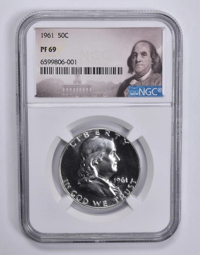 PF69 1961 Proof Franklin Half Dollar NGC Graded - White Coin Spot Free PR *4285
