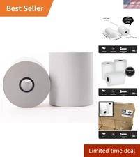 Versatile 3 1/8” x 230’ Thermal Paper Rolls for Card Transactions - 30 Rolls