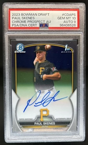2023 Bowman Draft Paul Skenes Chrome Auto 1st Prospect #CDA-PS Pirates PSA 10