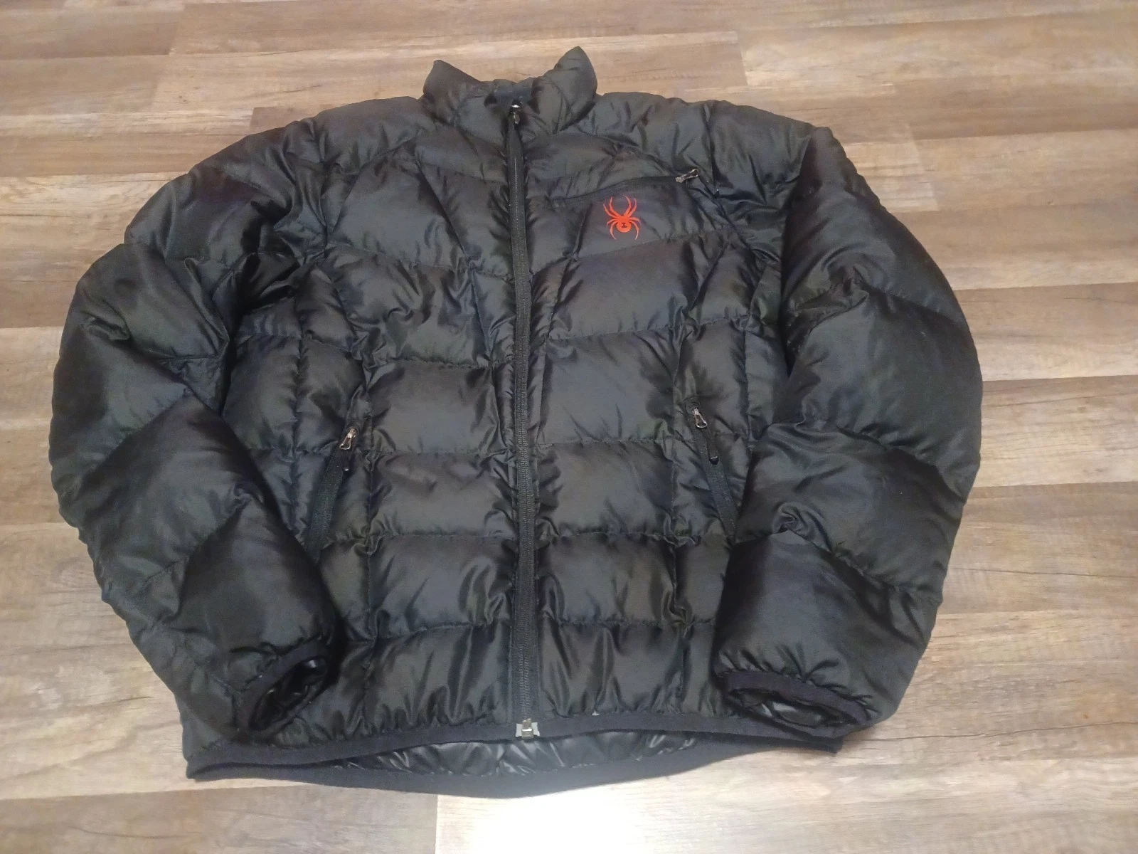 Spyder Full Zip Black Insulated Down Quilted Puffer Jacket Unisex Medium