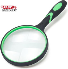 Large Magnifying Glass 10X Handheld Reading Magnifier for Seniors - 100MM 4INCHE