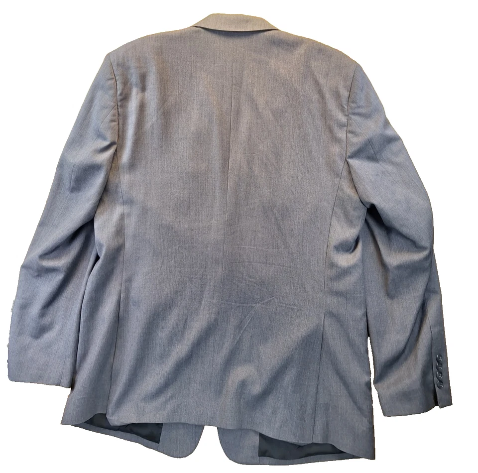 Jos A Bank 100% Wool 2 Piece Suit Jacket + Pants Mens 46L Gray - Image 4 of 4