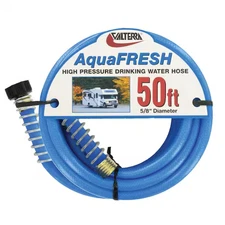 Valterra W01-9600 AquaFresh High Pressure Drinking Water Hose with Hose Savers -