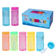 Bubbles 24 Pack Party Favor for Kids Bulk Bubble Solution Small, Orange