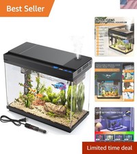 Compact 2.4 Gallon HD Glass Aquarium with Aromatherapy Adjustable Lighting