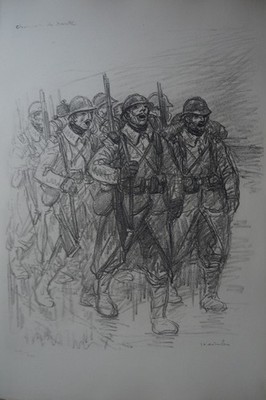 WW1 Lithograph Road Song Signed STEINLEN Original Signed Print