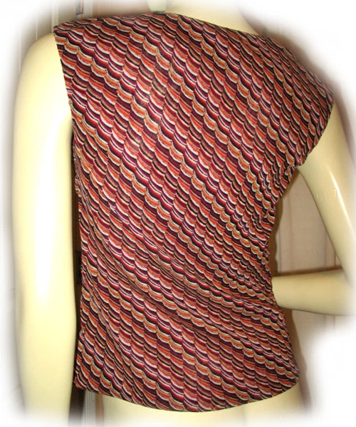 Vintage Y2K George Feminino Shell Top S 4/6 Sem Mangas Vieira Inclinada Multicolor - Imagem 4 de 4